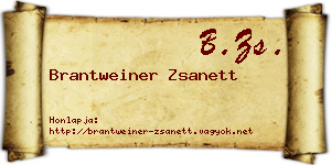 Brantweiner Zsanett névjegykártya